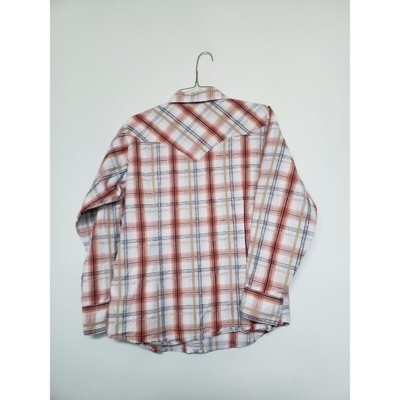 Ariat Womens XL Shirt Long Sleeve Button Front Multicolor Plaid Western Metallic - Picture 2 of 6